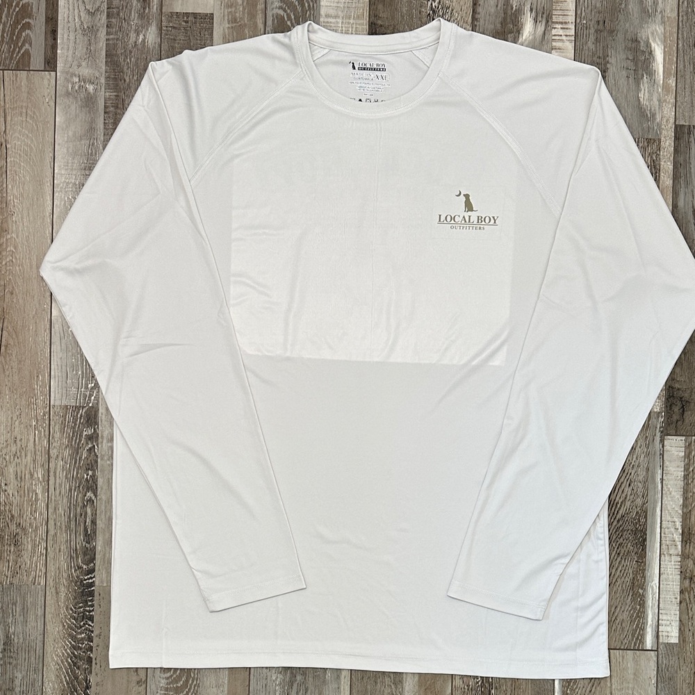 Local Boy Long-Sleeve Performance Tee - Light Gray. NWOT!